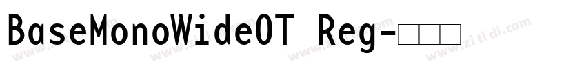 BaseMonoWideOT Reg字体转换 BaseMonoWideOT Reg字体转换